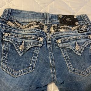 Miss Me Sz 26 boot  bling jeans